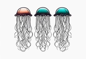 traditional style jellyfish tattoo idea