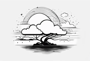 cloud, wind, tattoo idea