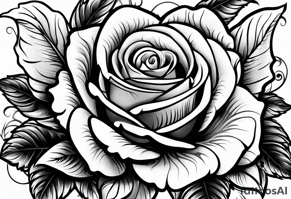 Angel wing roses, heaven tattoo idea