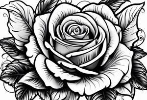 Angel wing roses, heaven tattoo idea