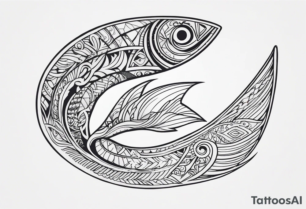 Polynesian fish hook tattoo tattoo idea
