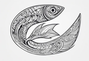 Polynesian fish hook tattoo tattoo idea