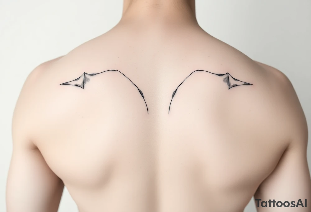 line drawing of women's breasts tattoo idea