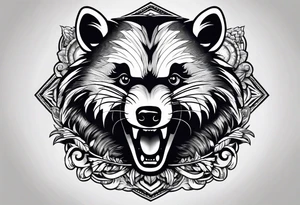 Angry Mc.Badgers tattoo idea