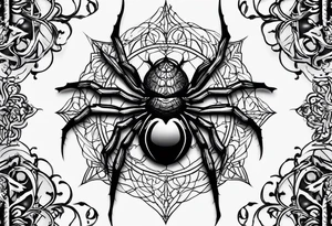 Gothic spider tattoo idea