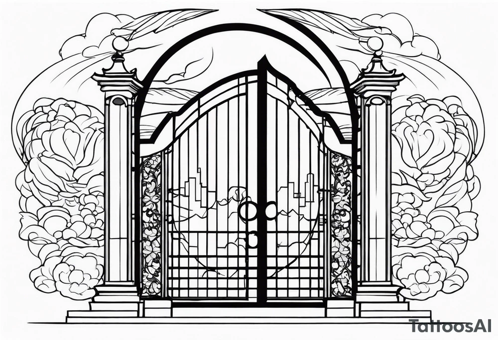 heaven gate vector tattoo idea