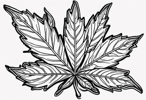 Zig zag marijuana leaf tattoo idea