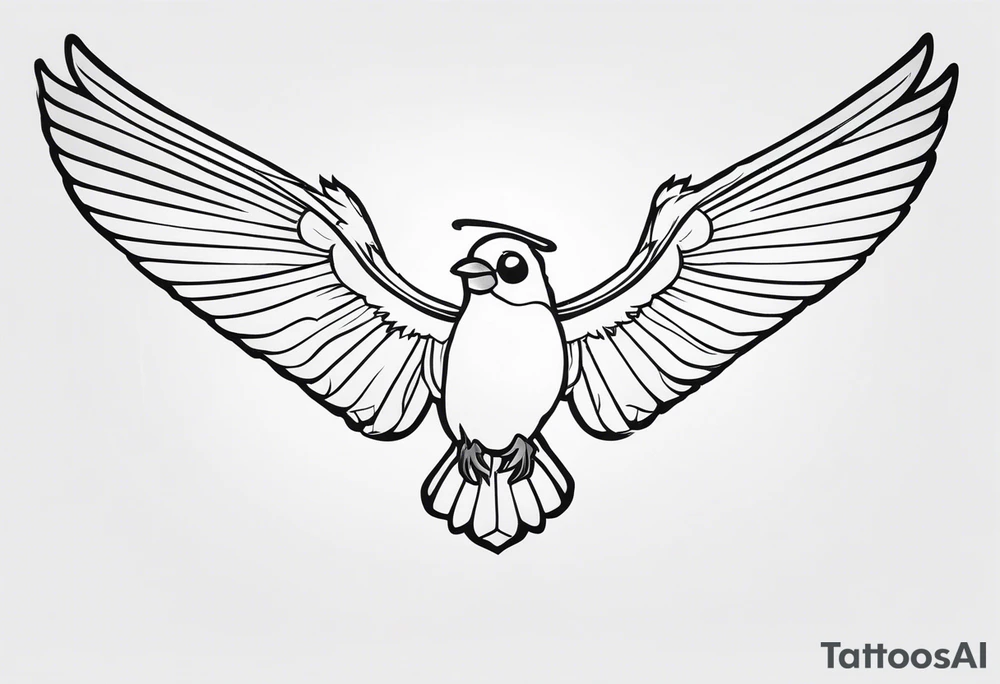 Flying hoopoo tattoo idea