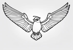 Flying hoopoo tattoo idea