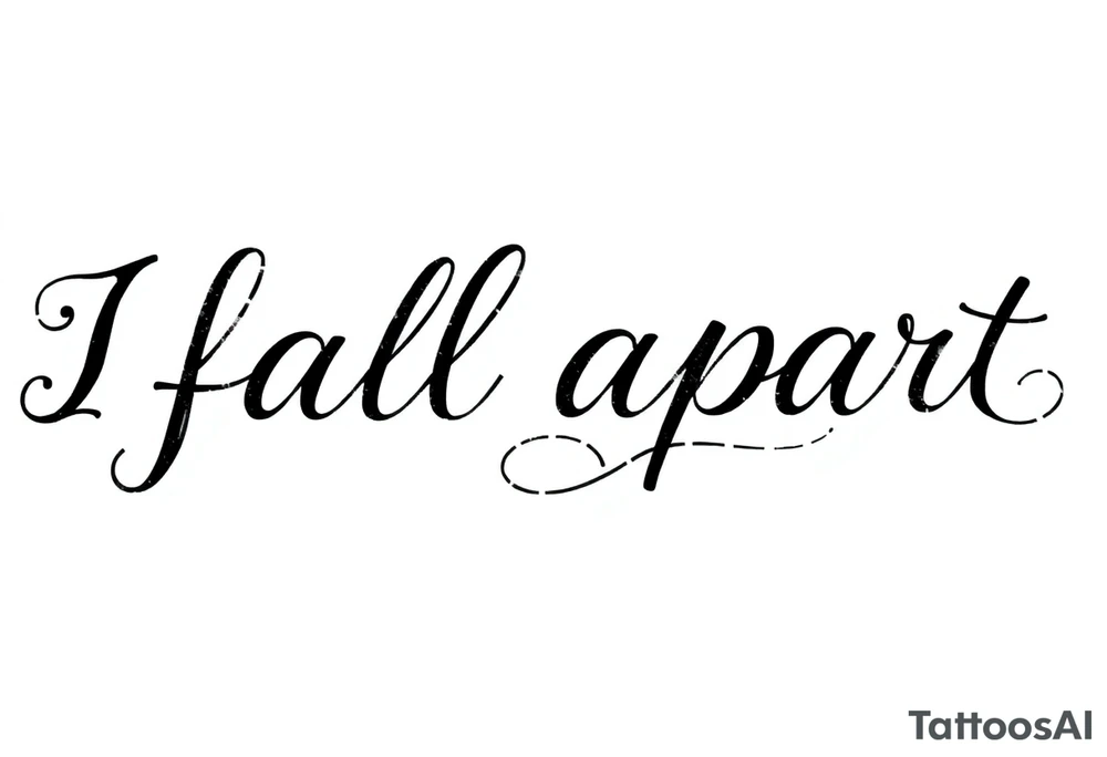 I fall apart tattoo idea