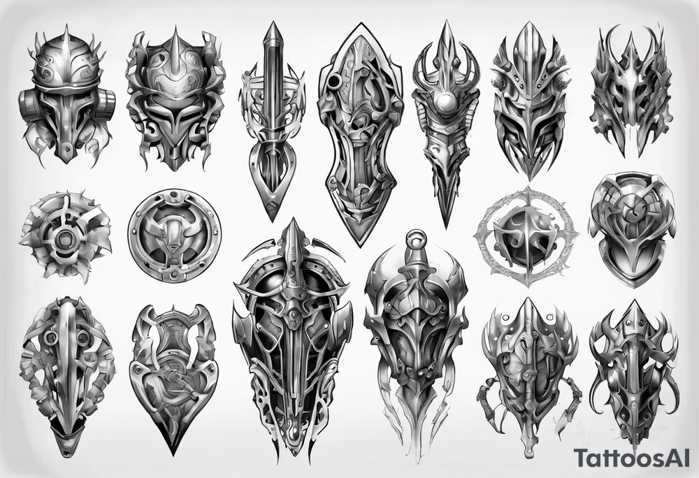 Armor plating tattoo idea