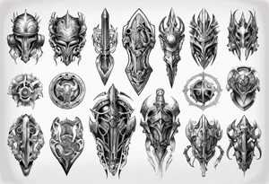 Armor plating tattoo idea