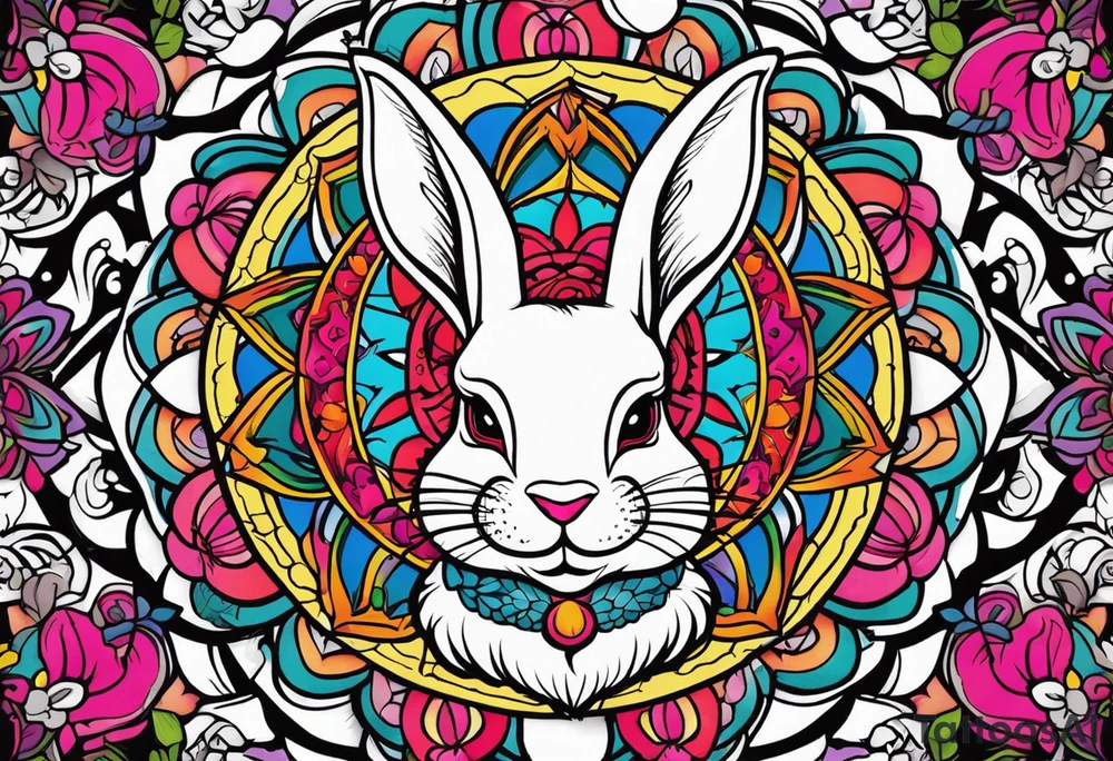 wonderland  dead 
rabbit mandalas tattoo idea