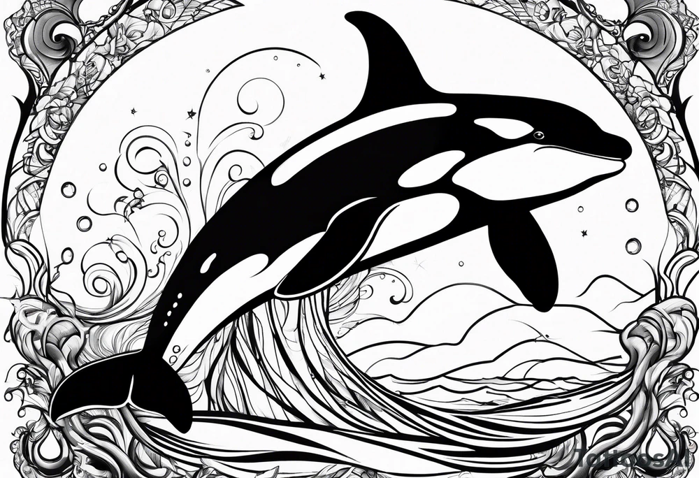 Orca whale tattoo idea