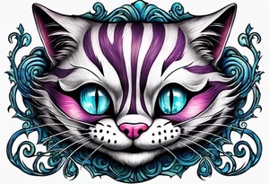 cheshire cat entire body tattoo idea