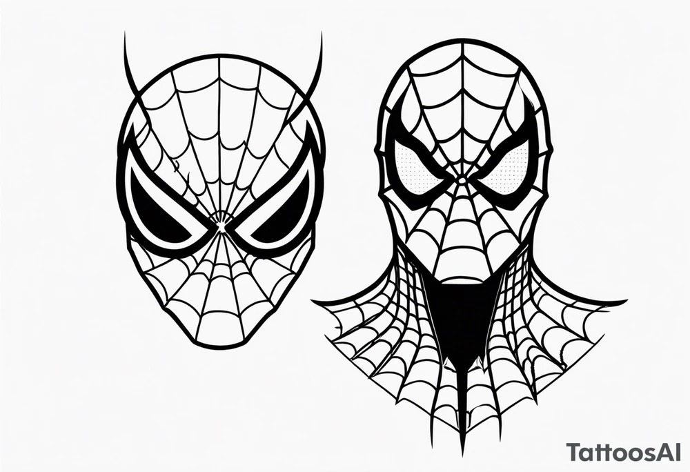 Couple tattoo with Venom and Spider-man tattoo idea