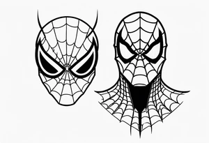 Couple tattoo with Venom and Spider-man tattoo idea