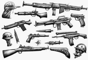 m1 grand ww2 weapon tattoo idea
