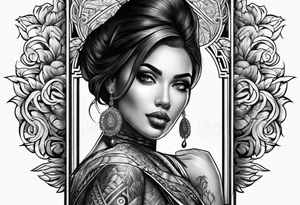chicano style arm tattoo tattoo idea