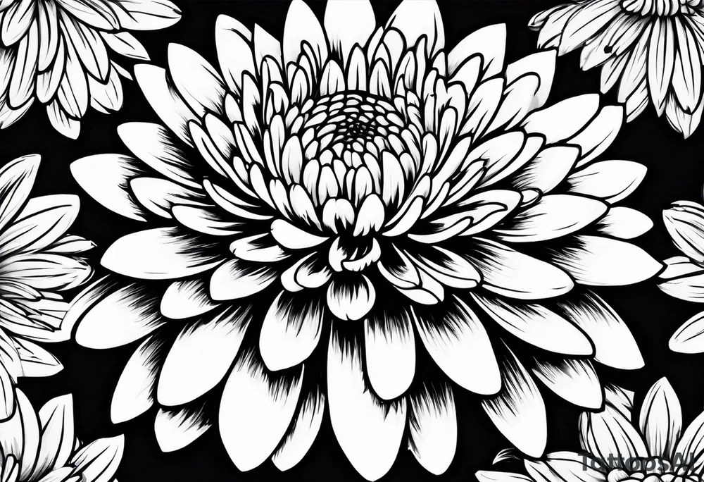 single chrysanthemum flower tattoo idea
