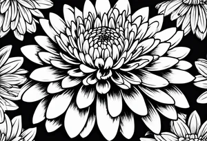 single chrysanthemum flower tattoo idea