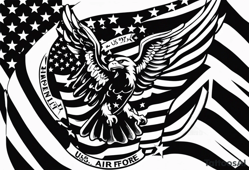 Michelangelo, U.S. flag, U.S. Air Force tattoo idea
