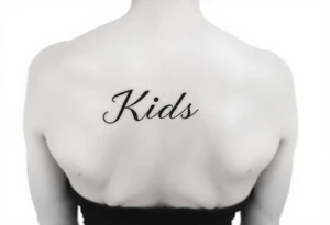 fine line feminine tattoo with kids names for the arm tattoo idea