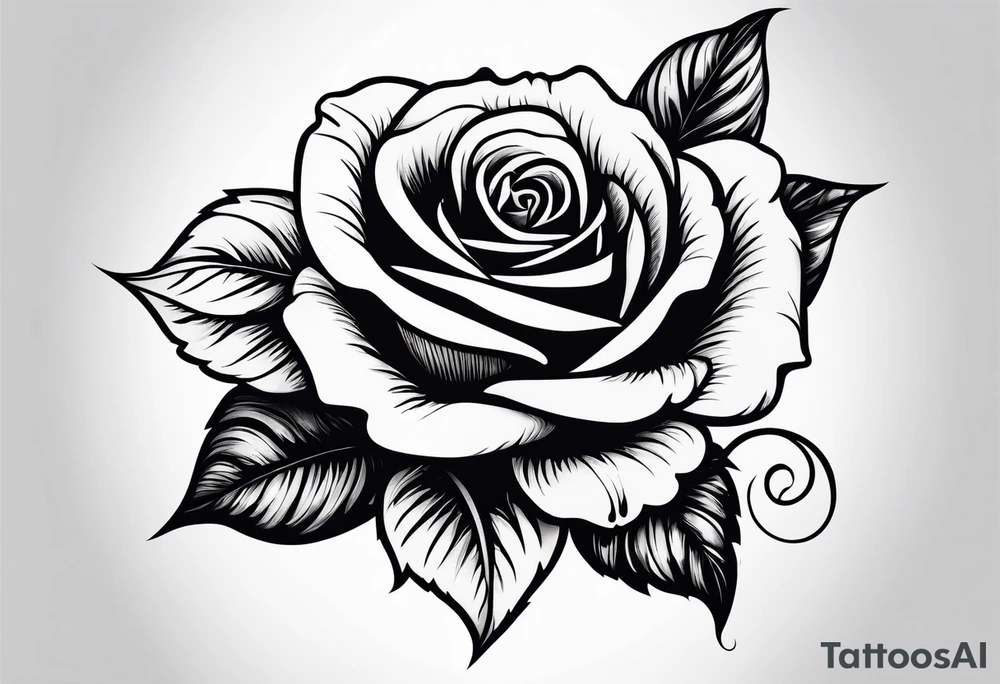 Single rose tattoo idea