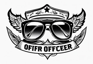 Officer Sunglasses tattoo idea