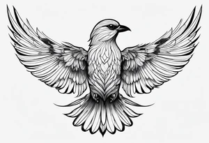 birds with wings flaired on my ribs tattoo idea