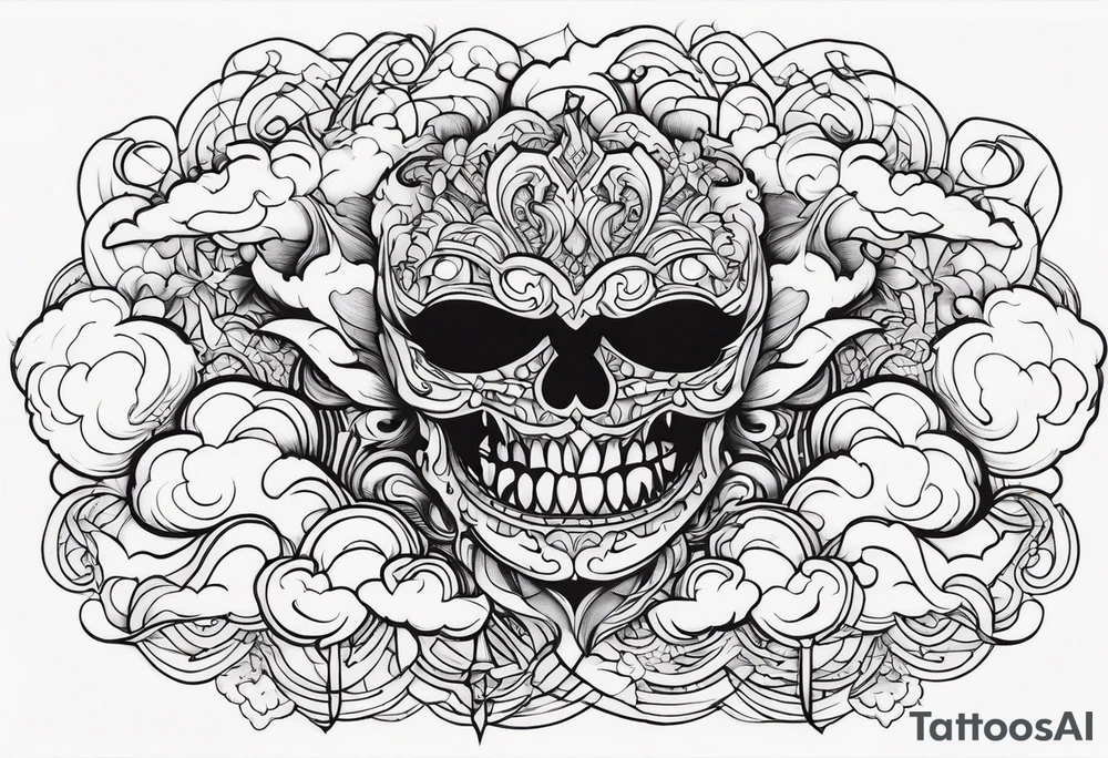 evil clouds tattoo idea