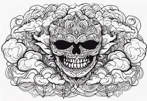 evil clouds tattoo idea