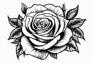 Lightning with roses around it tattoo idea