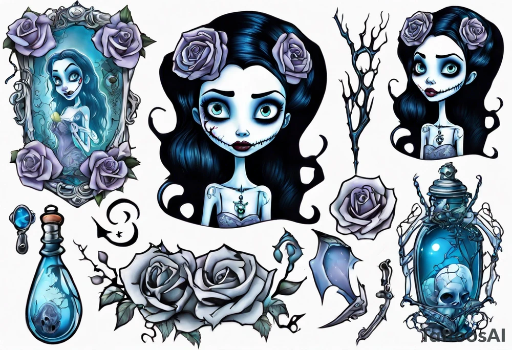 emily from corpse bride tattoo idea