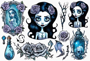 emily from corpse bride tattoo idea