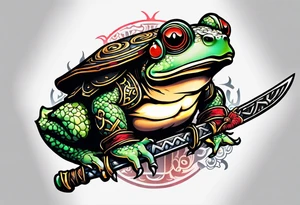 toad samurai sword tattoo idea