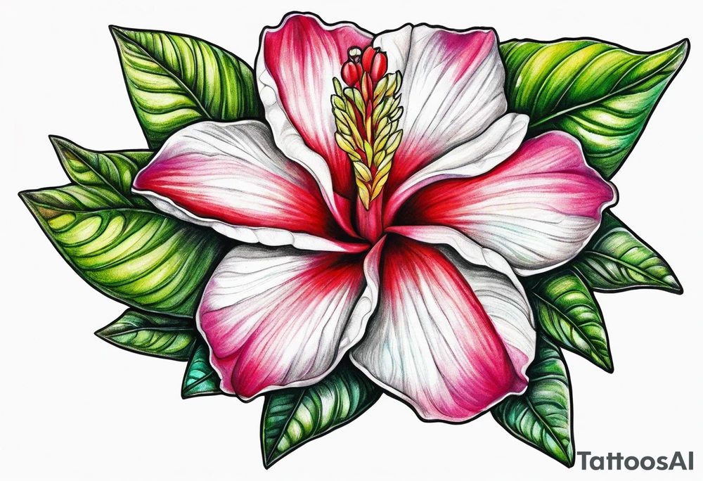 Adenium Multiflorum very colorful tattoo idea