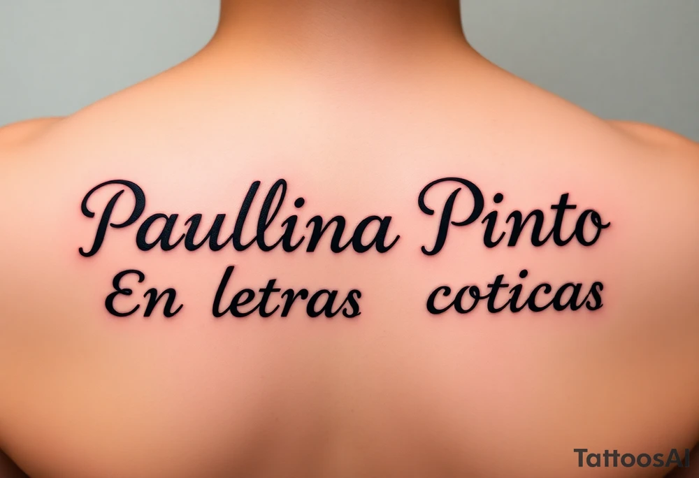 Paulina Pinto
En letras Goticas tattoo idea
