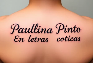 Paulina Pinto
En letras Goticas tattoo idea