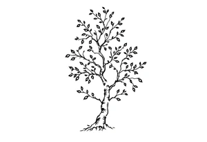 small birch tree tattoo idea
