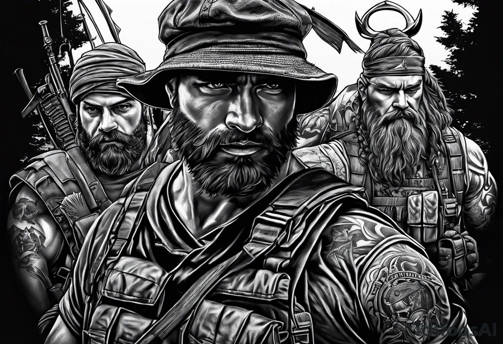 Rucking, brotherhood, shadows, fitness, GrowRuck tattoo idea