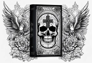 Religious holy books tattoo idea