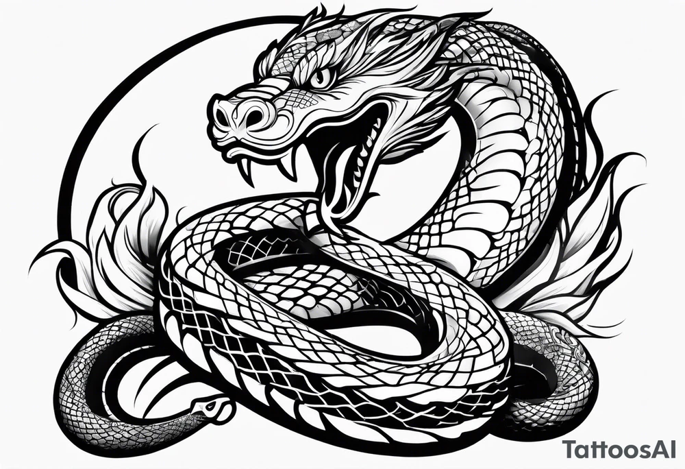 serpent with a spade tattoo idea