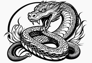 serpent with a spade tattoo idea