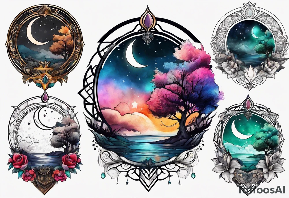 Half moon tattoo idea