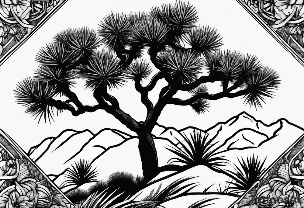 Tall Joshua tree tattoo idea