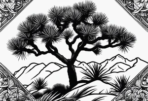 Tall Joshua tree tattoo idea