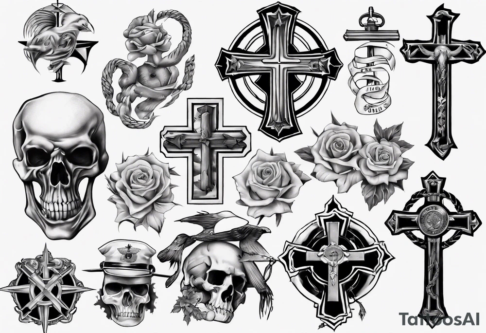 Cross, family, Marine Corps tattoo idea