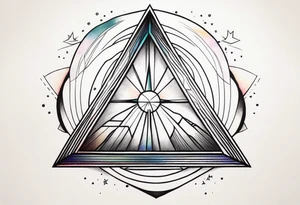prism dispersing light into spiritual rays tattoo idea