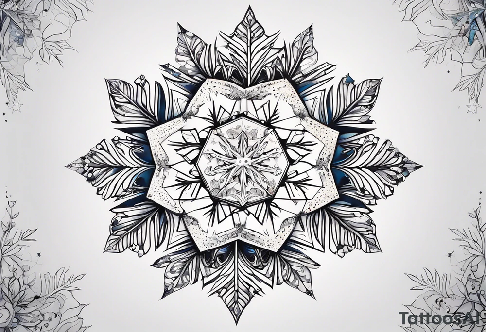 Constellation, animal, snowflake tattoo idea